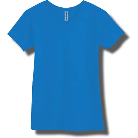 Neon Blue V-Neck T-Shirt
